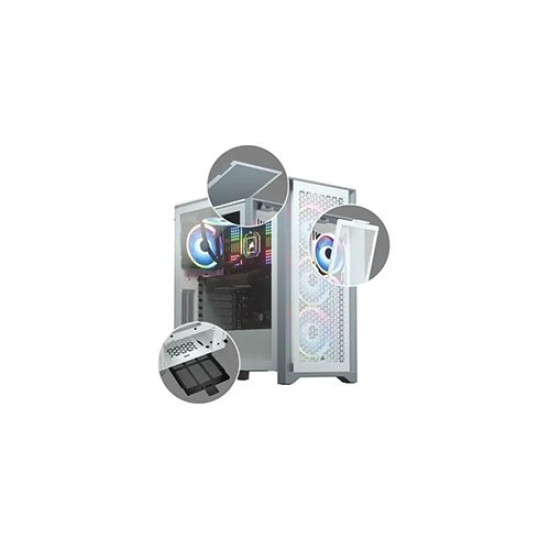 Corsair 4000D AIRFLOW Tempered Glass Mid-Tower ATX Casing White