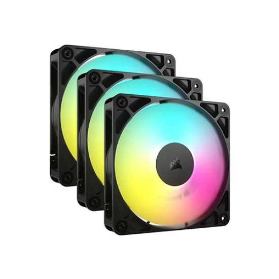 Corsair RS120 ARGB Triple Pack of 120mm PWM Fans in Black