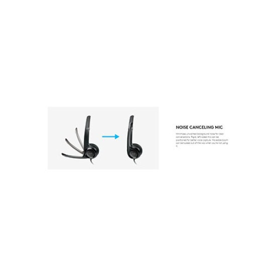 Logitech H390 USB Black Computer Headphone