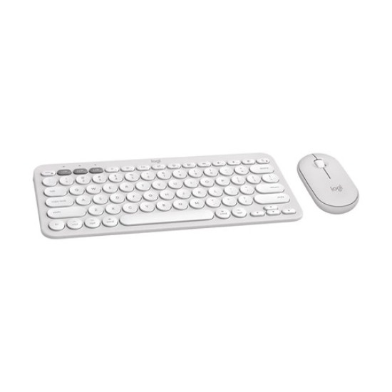 Logitech Pebble 2 Combo Multi-Device Bluetooth Keyboard and Mouse (Tonal White)