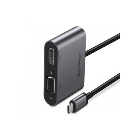 UGreen USB-C to HDMI+VGA Converter with PD Gray